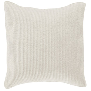 Hiend Accents Stonewashed Cotton Velvet Quilted Euro Sham – Luxurious Comfort & Modern Elegance For Your Bedroom Vintage White Face And Back, 100% Cotton,Fill, 100% Polyester Fb6500es-os-vw