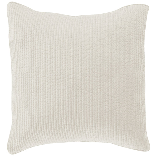 Hiend Accents Stonewashed Cotton Velvet Quilted Euro Sham – Luxurious Comfort & Modern Elegance For Your Bedroom Vintage White Face And Back, 100% Cotton,Fill, 100% Polyester Fb6500es-os-vw