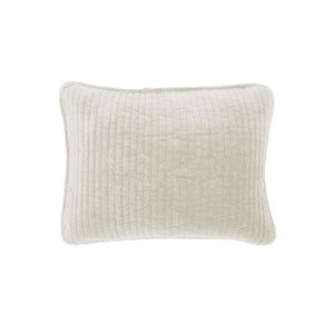 Hiend Accents Stonewashed Cotton Velvet Boudoir Pillow - Luxurious Softness, Stylish Channel Stitching & Timeless Elegance Vintage White Shell, 100% Cotton,Insert, 95% Feather,5% Down Fb6500p1-os-vw