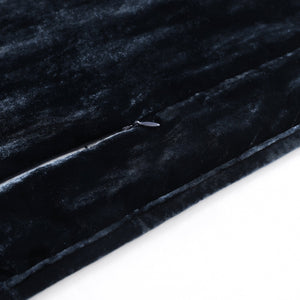 Hiend Accents Stella Faux Silk Double Box Stitch Quilt Set - Luxurious 3 Piece Bedding For Elegant Bedrooms Midnight Blue Face, 70% Rayon,30% Nylon,Back, 100% Cotton,Fill, 100% Polyester Fb6600-kg-mb