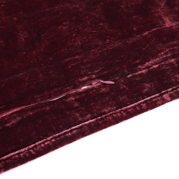 Hiend Accents Stella Faux Silk Double Box Stitch Quilt Set - Luxurious 3 Piece Bedding For Elegant Bedrooms Garnet Red Face And Back, 70% Rayon,30% Nylon,Fill, 100% Polyester Fb6600-qn-rd