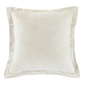 Hiend Accents Stella Faux Silk Velvet Euro Sham - Luxurious Flanged Design For Elegant Bedroom Decor Upgrade Stone 70% Rayon,30% Nylon Fb6800e2-os-st