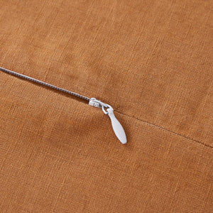 Hiend Accents 100% French Flax Linen Euro Sham – Luxurious Softness, Timeless Elegance, And Breathable Comfort For Any Style Caramel Face And Back, 100% Linen Fb7100es-os-cm