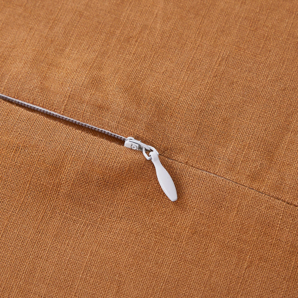 Hiend Accents 100% French Flax Linen Euro Sham – Luxurious Softness, Timeless Elegance, And Breathable Comfort For Any Style Caramel Face And Back, 100% Linen Fb7100es-os-cm