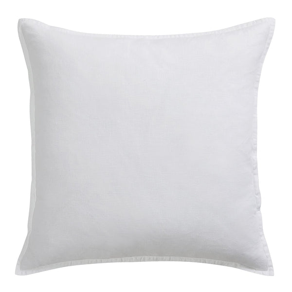 Hiend Accents 100% French Flax Linen Euro Sham – Luxurious Softness, Timeless Elegance, And Breathable Comfort For Any Style White Face And Back, 100% Linen Fb7100es-os-wh