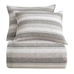 Hiend Accents 100% French Flax Linen Duvet Cover Set – Luxurious 3-piece Bedding For Serene Bedroom Elegance Charcoal 100% Linen Fb7110ds-sq-cl