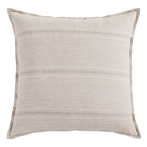 Hiend Accents 100% French Flax Linen Euro Sham - Luxurious Variegated Stripes For Stylish Home Décor & Comfort Natural,Light Blue 100% Linen Fb7110es-os-gy