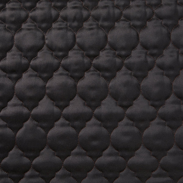 Hiend Accents High Shine Satin Quatrefoil Quilt Pillow Sham Set - Luxurious Elegance For Your Bedroom Decor Espresso Face, 52% Viscose,48% Polyester,Back, 100% Polyester,Fill, 100% Polyester Fb7135ps-ss-ep