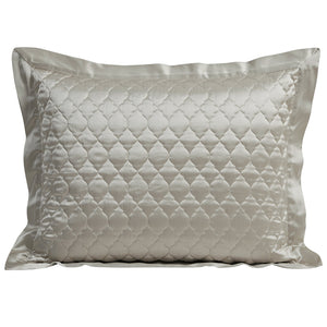 Hiend Accents High Shine Satin Quatrefoil Quilt Pillow Sham Set - Luxurious Elegance For Your Bedroom Decor Champagne Face, 52% Viscose,48% Polyester,Back, 100% Polyester,Fill, 100% Polyester Fb7135ps-ss-cn