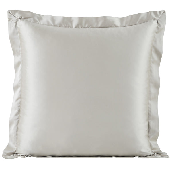 Hiend Accents High Shine Satin Euro Sham - Luxurious Bedding Accent With Soft Texture And Elegant Flanged Edges Champagne Face And Back, 52% Viscose,48% Polyester Fb7136es-os-cn