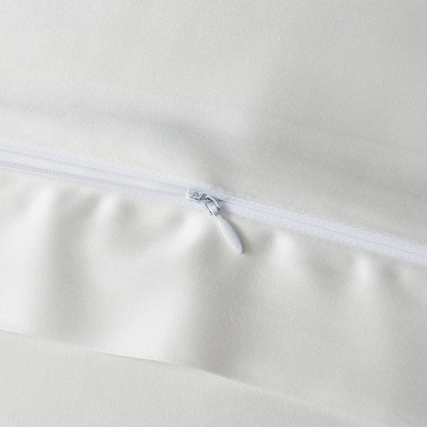Hiend Accents High Shine Satin Euro Sham - Luxurious Bedding Accent With Soft Texture And Elegant Flanged Edges White Face And Back, 52% Viscose,48% Polyester Fb7136es-os-wh
