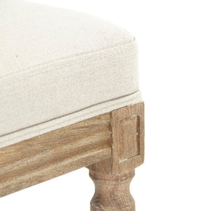 Zentique Louis Counter Stool — Solid Oak Frame with Linen Upholstery, Ergonomic Comfort & Timeless Style W16.5 x H42.5 x D18.5 FC010-35 Counter E272 A003