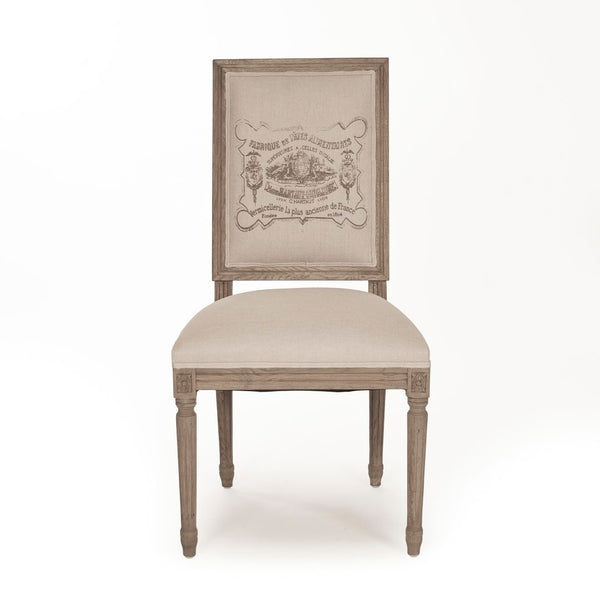 Louis Side Chair Natural Oak, Natural Linen FC010-4 E255-3 A003 #9 Zentique