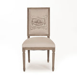 Louis Side Chair Natural Oak, Natural Linen FC010-4 E255-3 A003 #9 Zentique