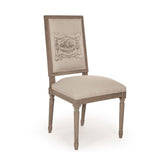Louis Side Chair Natural Oak, Natural Linen FC010-4 E255-3 A003 #9 Zentique
