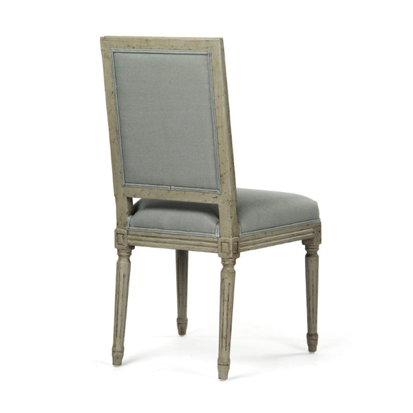 Zentique Louis Side Chair - Elegant Birch Frame & Linen Upholstery, Supportive Dining/Office Accent Seating, Neutral Finish FC010-4-Z 432 I
