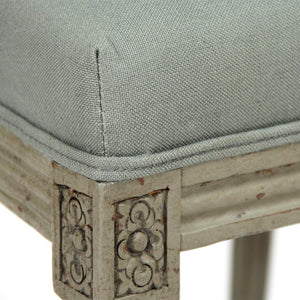 Zentique Louis Side Chair - Elegant Birch Frame & Linen Upholstery, Supportive Dining/Office Accent Seating, Neutral Finish FC010-4-Z 432 I