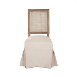 Louis Side Chair Limed Grey Oak, Natural Linen FC010-4-Cane E272 A003 skirt Zentique