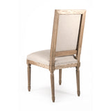 Tufted Louis Side Chair Natural Oak, Natural Linen FC010-4 E255 A003 Zentique