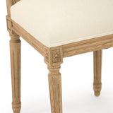Louis Side Chair Natural Oak, Off-White Cotton FC010-4 E255 C020 Zentique