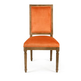 Louis Side Chair Limed Grey Oak, Clementine Velvet FC010-4 E272 11505 Zentique
