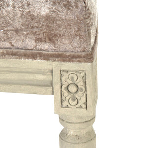 Zentique Louis Velvet Side Chair with Solid Birch Frame, Padded Seat & Elegant Lines for Dining/Accent Spaces FC010-4-Z 309 A