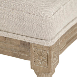 Medallion Counter Stool (Natural Linen) Zentique