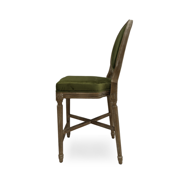 Medallion Counter Stool (Green Velvet) Zentique