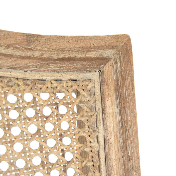 Benoit Side Chair Limed Grey Oak, Natural Linen FC014 Cane Back E272 A003 Zentique