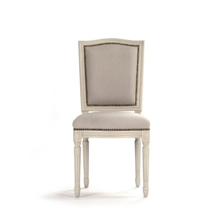 Zentique Benoit Side Chair with Birch Frame, Linen Upholstery & Jute Accents — Scandinavian Comfort Design FC014 309 A003/H010