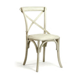 Parisienne Cafe Chair French Antique Off-White Oak FC035 CC010 Zentique