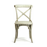 Parisienne Cafe Chair French Antique Off-White Oak FC035 CC010 Zentique