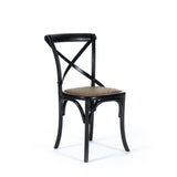 Parisienne Cafe Chair Black Birch FC035 301-1 Brown Seat Zentique