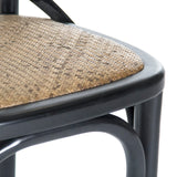 Parisienne Cafe Chair Black Birch FC035 301-1 Brown Seat Zentique
