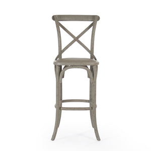 Parisienne Cafe Bar Stool Faux Olive Green Birch FC035 Bar 432 Zentique