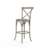 Parisienne Cafe Bar Stool Faux Olive Green Birch FC035 Bar 432 Zentique