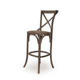 Parisienne Cafe Bar Stool Limed Charcoal Oak FC035 Bar E271 Zentique