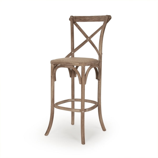 Parisienne Cafe Bar Stool Limed Grey Oak FC035 Bar E272 Zentique