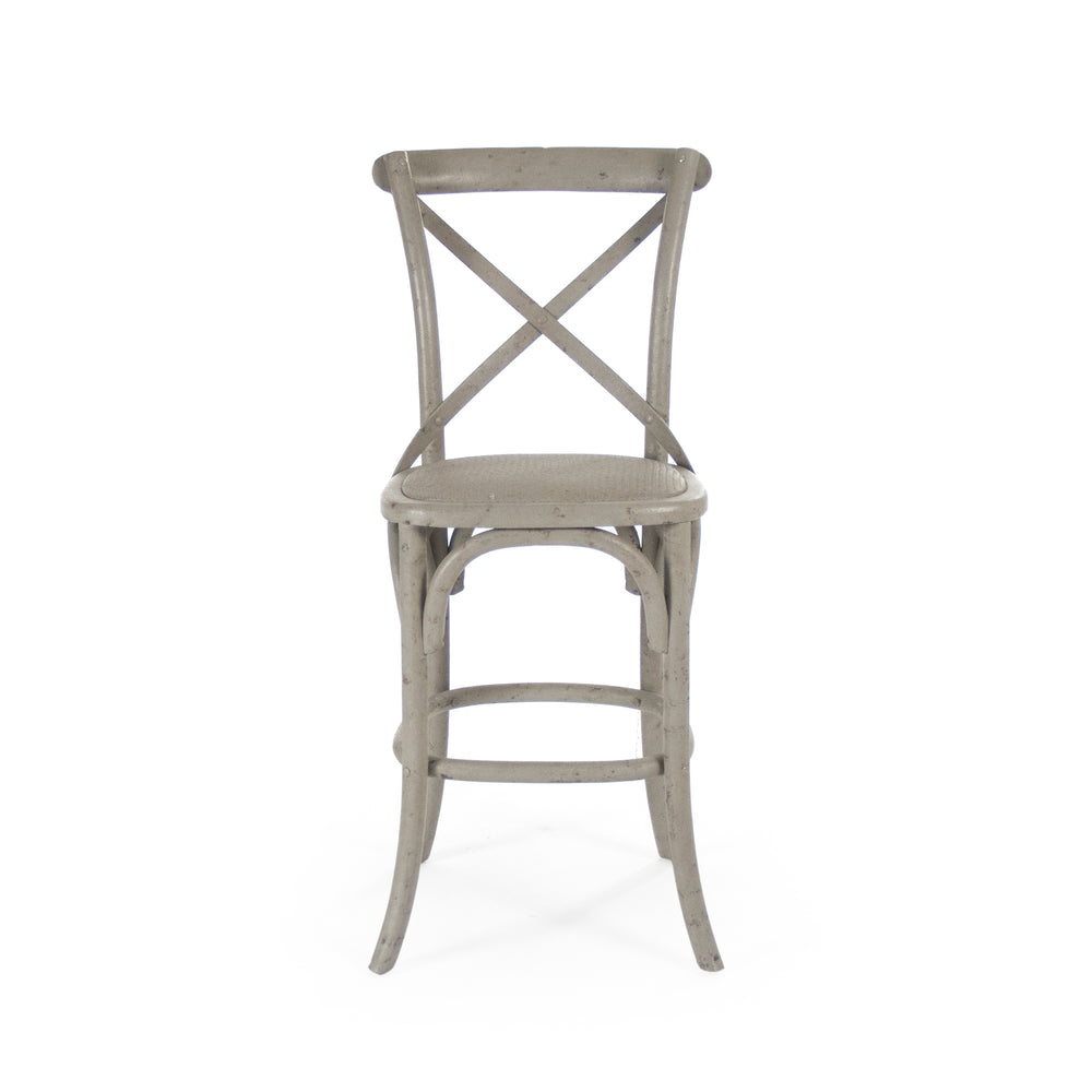 Parisienne Cafe Counter Stool Faux Olive Green Birch FC035 Counter 432 Zentique