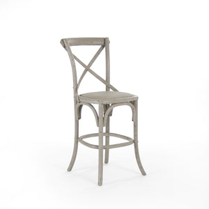 Parisienne Cafe Counter Stool Faux Olive Green Birch FC035 Counter 432 Zentique