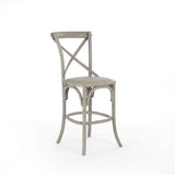 Parisienne Cafe Counter Stool Faux Olive Green Birch FC035 Counter 432 Zentique