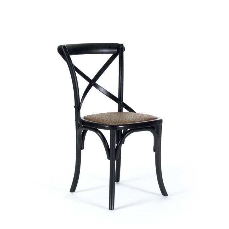 Zentique Parisienne Solid Birch Café Chair — Compact Parisian Bistro Style, Ergonomic Comfort, Durable Finish (97 chars) FC035 301-1 Brown Seat