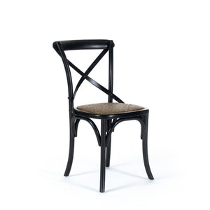 Zentique Parisienne Solid Birch Café Chair — Compact Parisian Bistro Style, Ergonomic Comfort, Durable Finish (97 chars) FC035 301-1 Brown Seat