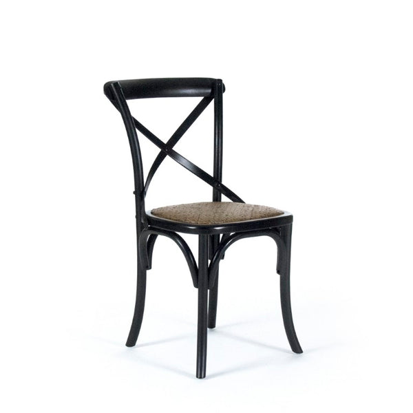 Zentique Parisienne Solid Birch Café Chair — Compact Parisian Bistro Style, Ergonomic Comfort, Durable Finish (97 chars) FC035 301-1 Brown Seat