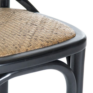 Zentique Parisienne Solid Birch Café Chair — Compact Parisian Bistro Style, Ergonomic Comfort, Durable Finish (97 chars) FC035 301-1 Brown Seat