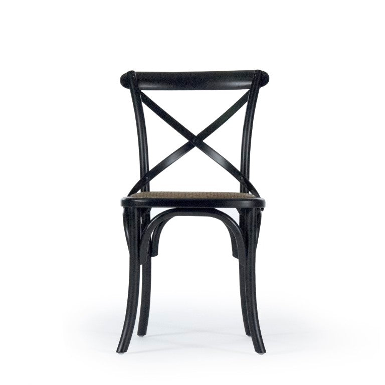 Zentique Parisienne Solid Birch Café Chair — Compact Parisian Bistro Style, Ergonomic Comfort, Durable Finish (97 chars) FC035 301-1 Brown Seat
