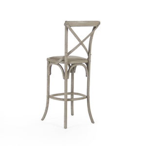 Zentique Parisienne Solid Birch Café Bar Stool — Timeless Parisian Silhouette, Durable Finish, Compact Design W20 x H46 x D16 FC035 Bar 432