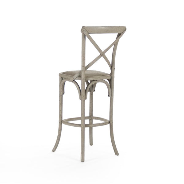 Zentique Parisienne Solid Birch Café Bar Stool — Timeless Parisian Silhouette, Durable Finish, Compact Design W20 x H46 x D16 FC035 Bar 432