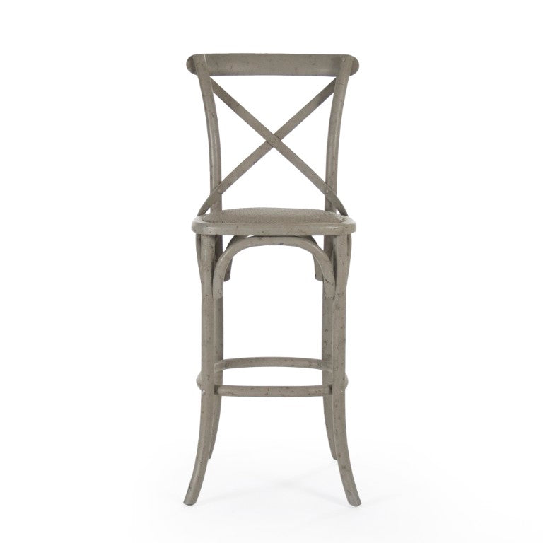 Zentique Parisienne Solid Birch Café Bar Stool — Timeless Parisian Silhouette, Durable Finish, Compact Design W20 x H46 x D16 FC035 Bar 432
