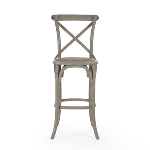 Zentique Parisienne Solid Birch Café Bar Stool — Timeless Parisian Silhouette, Durable Finish, Compact Design W20 x H46 x D16 FC035 Bar 432